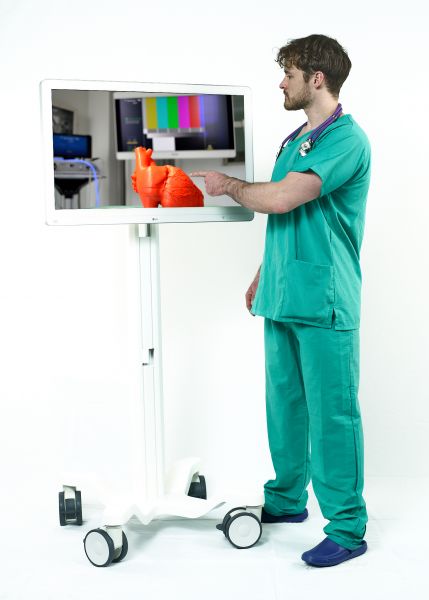 GIR7-1 Giraffe Medical AV Cart with VESA Display Mount