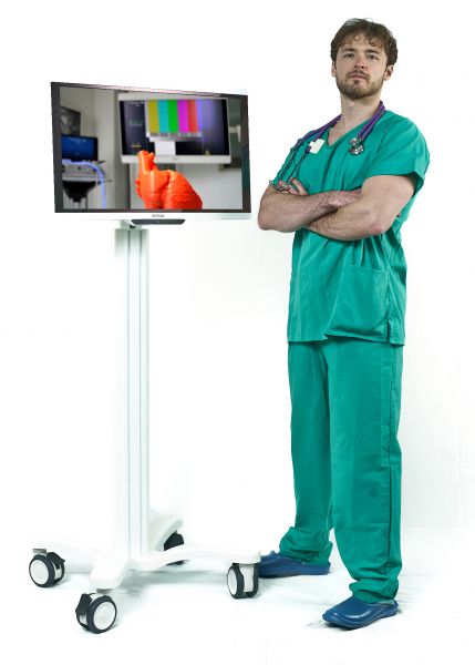 GIR6-1 Giraffe Medical Cart with VESA Display Mount